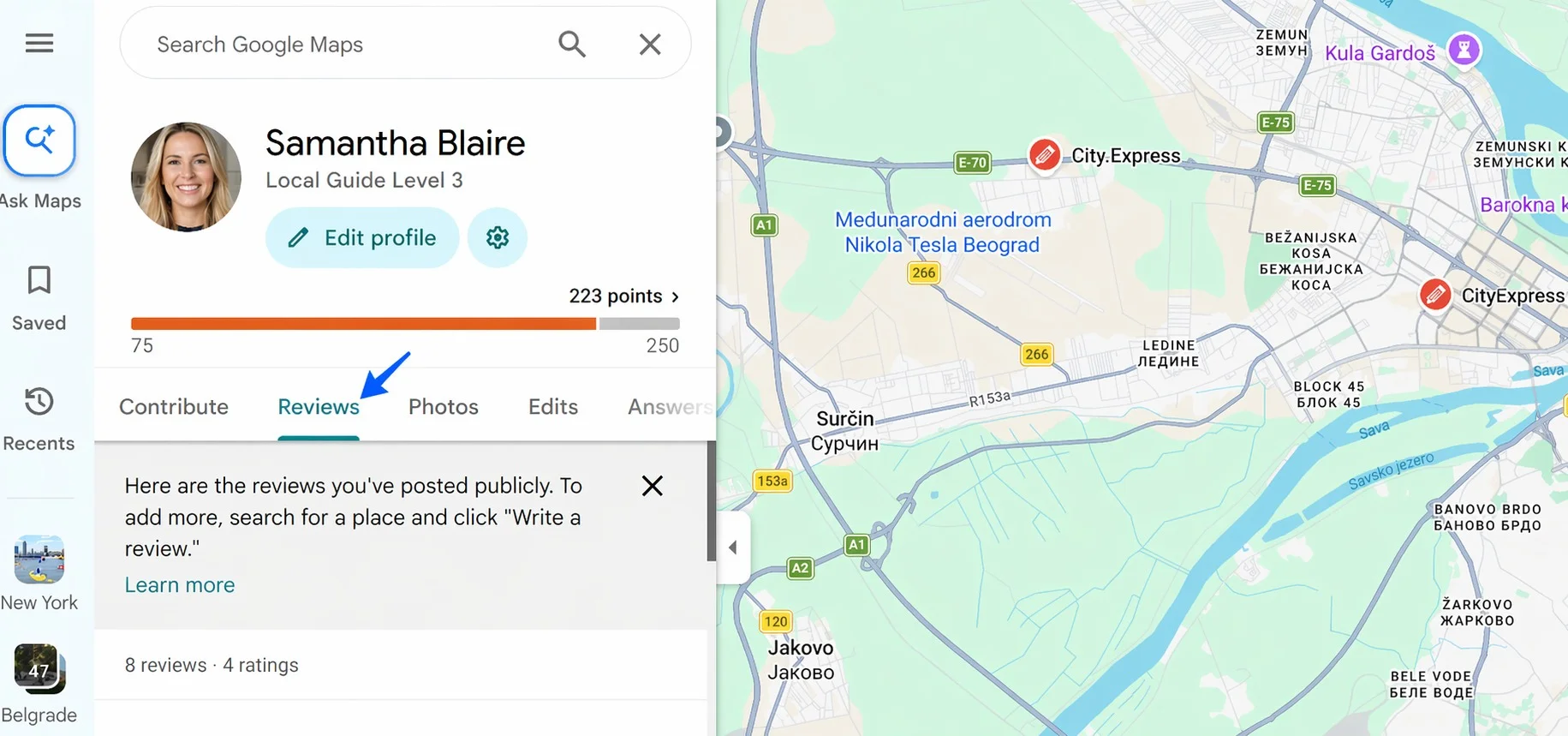 Finding and editing your Google reviews