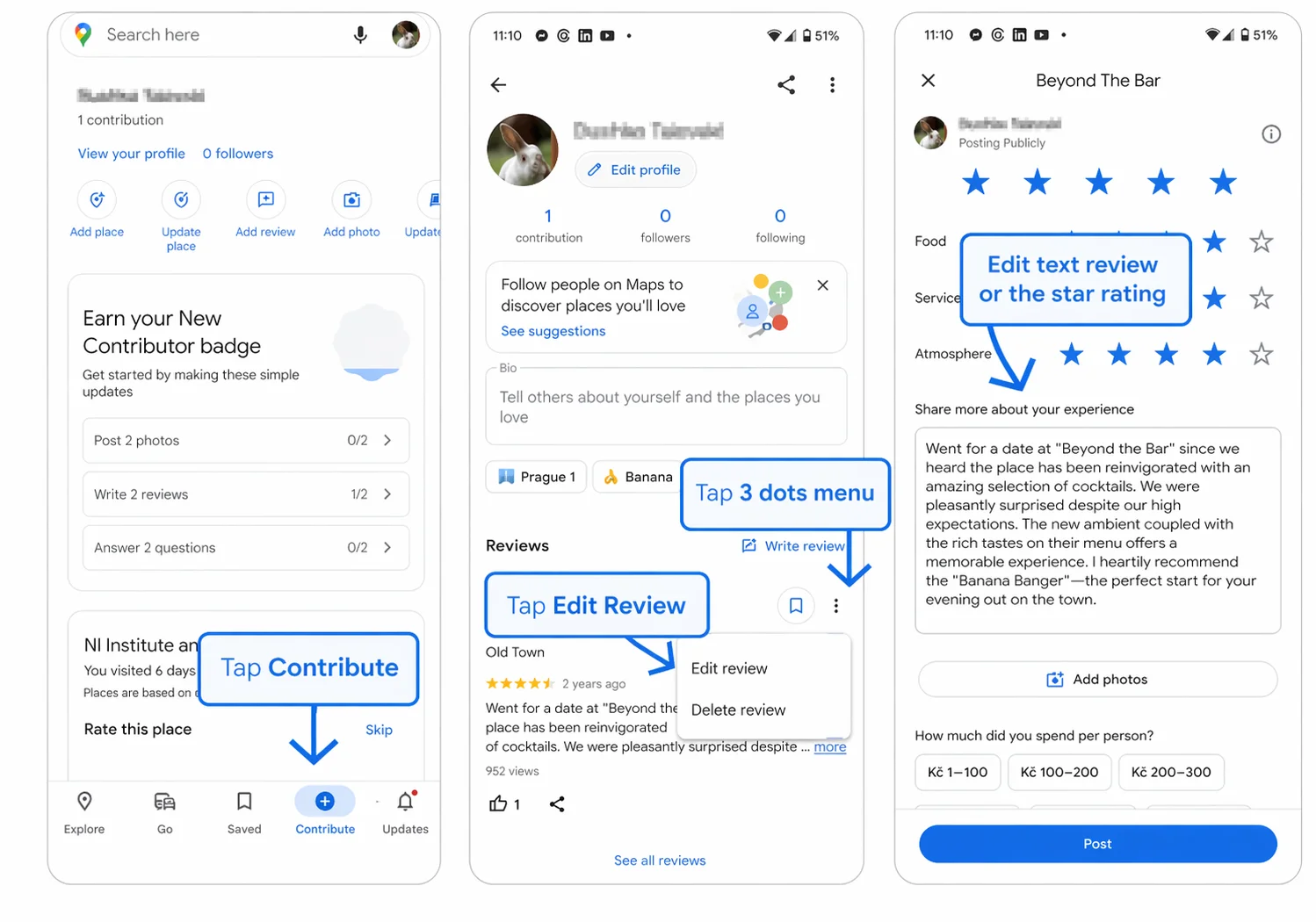 Managing and updating Google reviews